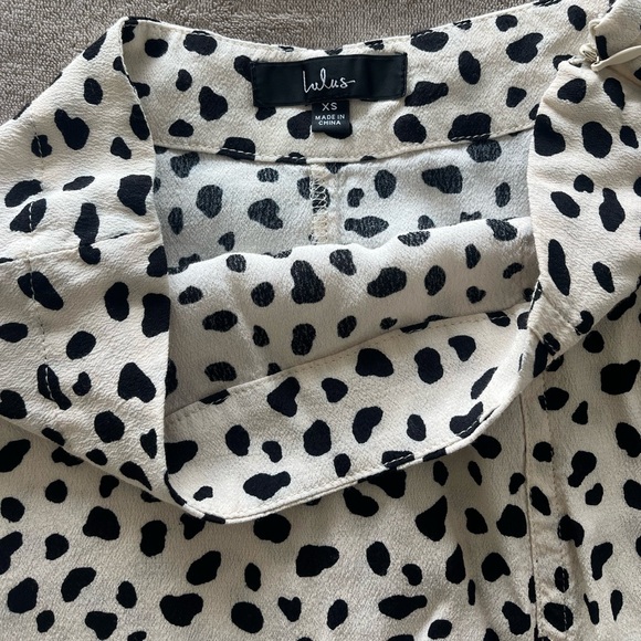 Lulus asymmetrical ivory black pattern midi skirt XS - Picture 3 of 3